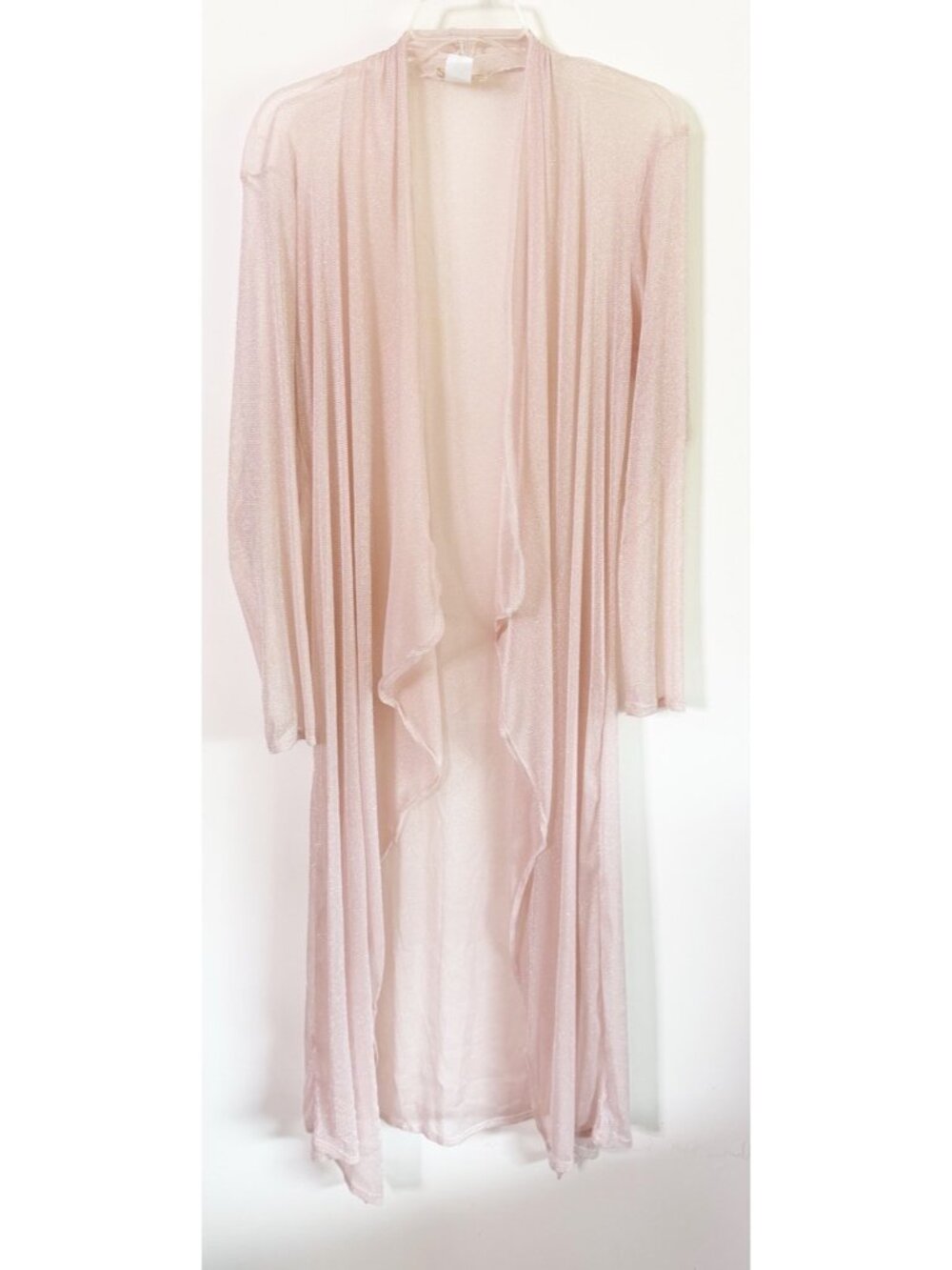 VTG Objex 2X Pink Sparkle Duster Kimono Whimsigoth Fairy Stretch Approx 45"L EUC
